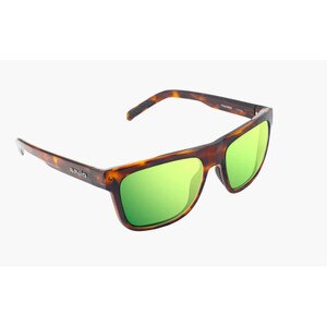 Bajio Hopedale Polarized Sunglasses in Brown Tort Gloss with Green Mirror Glass